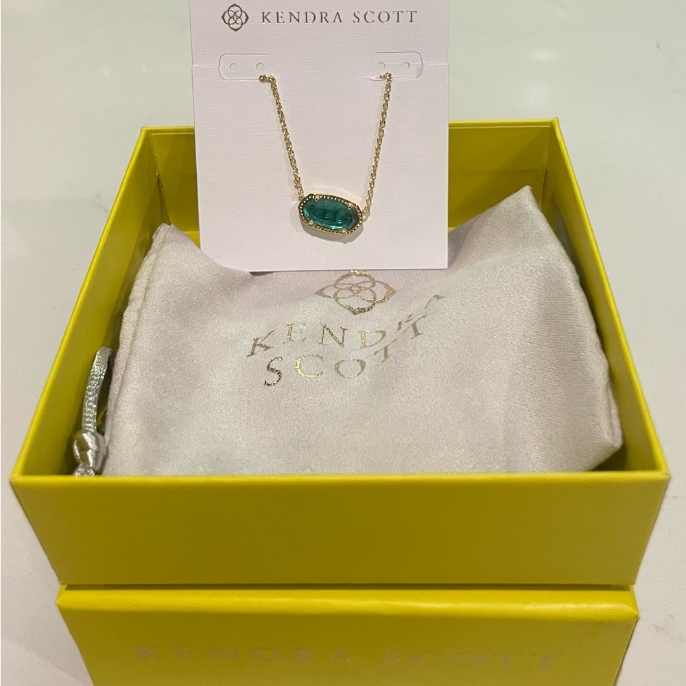Kendra Scott Teal Pendant Necklace